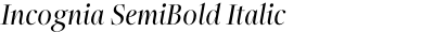 Incognia SemiBold Italic